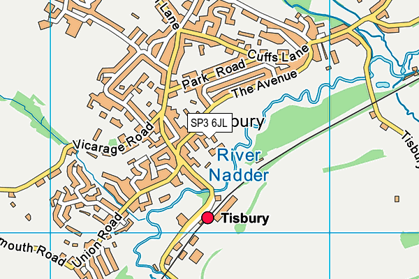 SP3 6JL map - OS VectorMap District (Ordnance Survey)