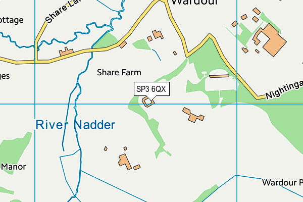SP3 6QX map - OS VectorMap District (Ordnance Survey) SP3 6QX map - OS VectorMap District (Ordnance Survey)