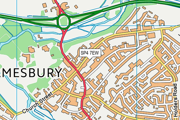 SP4 7EW map - OS VectorMap District (Ordnance Survey)