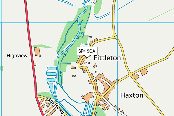 SP4 9QA map - OS VectorMap District (Ordnance Survey)