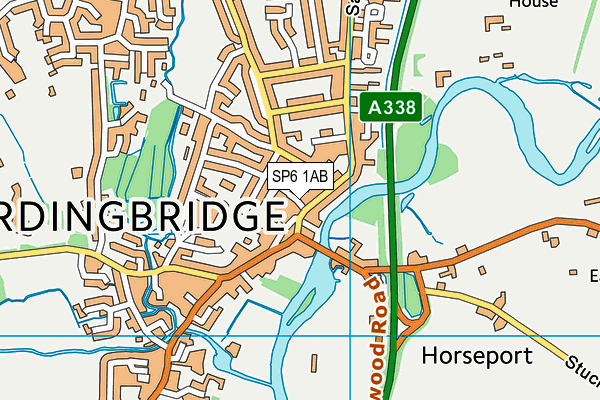 SP6 1AB map - OS VectorMap District (Ordnance Survey) SP6 1AB map - OS VectorMap District (Ordnance Survey)