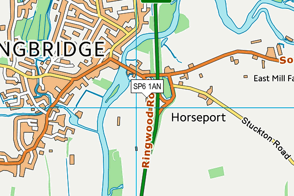 SP6 1AN map - OS VectorMap District (Ordnance Survey) SP6 1AN map - OS VectorMap District (Ordnance Survey)