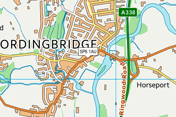 SP6 1AU map - OS VectorMap District (Ordnance Survey) SP6 1AU map - OS VectorMap District (Ordnance Survey)
