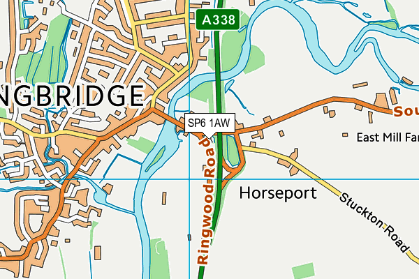 SP6 1AW map - OS VectorMap District (Ordnance Survey) SP6 1AW map - OS VectorMap District (Ordnance Survey)