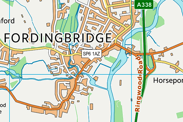 SP6 1AZ map - OS VectorMap District (Ordnance Survey) SP6 1AZ map - OS VectorMap District (Ordnance Survey)
