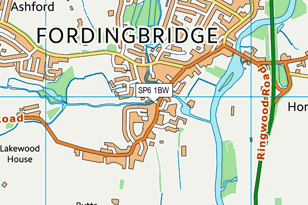 SP6 1BW map - OS VectorMap District (Ordnance Survey) SP6 1BW map - OS VectorMap District (Ordnance Survey)