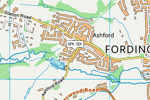 SP6 1BX map - OS VectorMap District (Ordnance Survey)