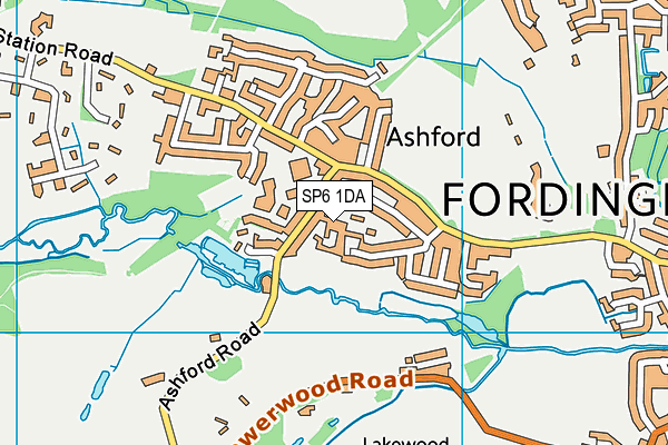 SP6 1DA map - OS VectorMap District (Ordnance Survey) SP6 1DA map - OS VectorMap District (Ordnance Survey)