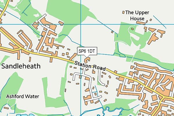 SP6 1DT map - OS VectorMap District (Ordnance Survey) SP6 1DT map - OS VectorMap District (Ordnance Survey)
