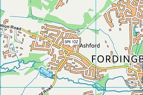 SP6 1DZ map - OS VectorMap District (Ordnance Survey) SP6 1DZ map - OS VectorMap District (Ordnance Survey)