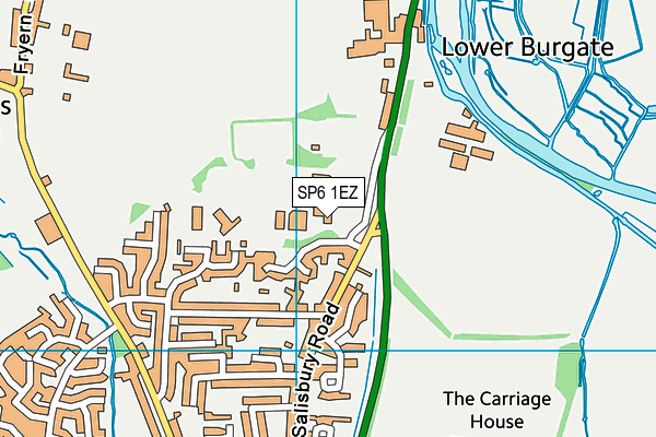 SP6 1EZ map - OS VectorMap District (Ordnance Survey) SP6 1EZ map - OS VectorMap District (Ordnance Survey)