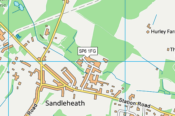 SP6 1FG map - OS VectorMap District (Ordnance Survey) SP6 1FG map - OS VectorMap District (Ordnance Survey)