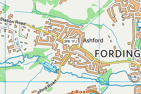 SP6 1FJ map - OS VectorMap District (Ordnance Survey) SP6 1FJ map - OS VectorMap District (Ordnance Survey)