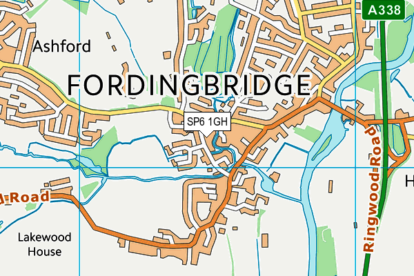 SP6 1GH map - OS VectorMap District (Ordnance Survey) SP6 1GH map - OS VectorMap District (Ordnance Survey)