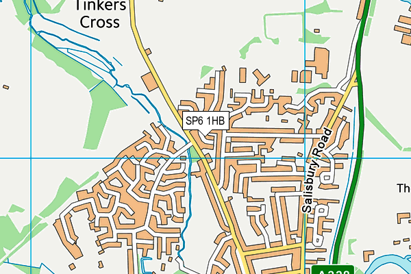 SP6 1HB map - OS VectorMap District (Ordnance Survey) SP6 1HB map - OS VectorMap District (Ordnance Survey)