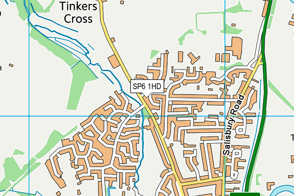 SP6 1HD map - OS VectorMap District (Ordnance Survey) SP6 1HD map - OS VectorMap District (Ordnance Survey)