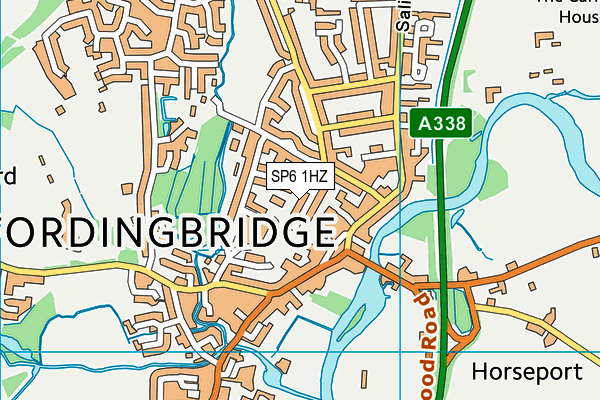 SP6 1HZ map - OS VectorMap District (Ordnance Survey)