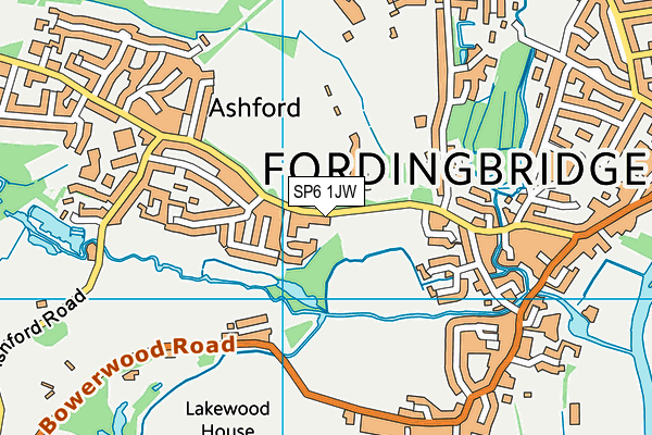 SP6 1JW map - OS VectorMap District (Ordnance Survey) SP6 1JW map - OS VectorMap District (Ordnance Survey)