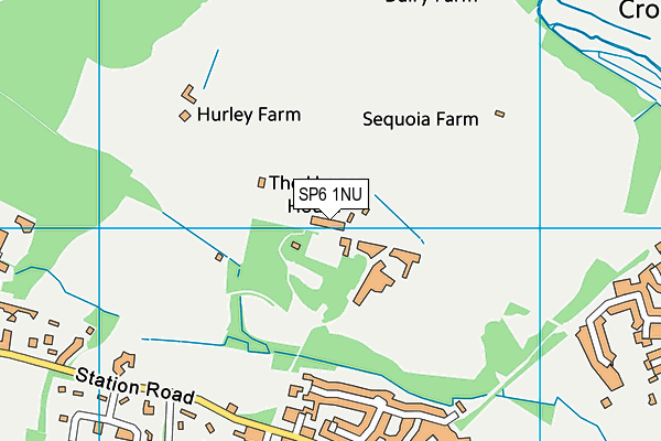 SP6 1NU map - OS VectorMap District (Ordnance Survey) SP6 1NU map - OS VectorMap District (Ordnance Survey)