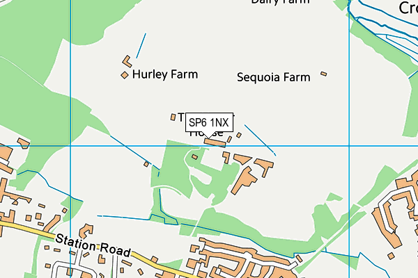 SP6 1NX map - OS VectorMap District (Ordnance Survey) SP6 1NX map - OS VectorMap District (Ordnance Survey)