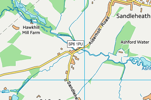 SP6 1PU map - OS VectorMap District (Ordnance Survey) SP6 1PU map - OS VectorMap District (Ordnance Survey)