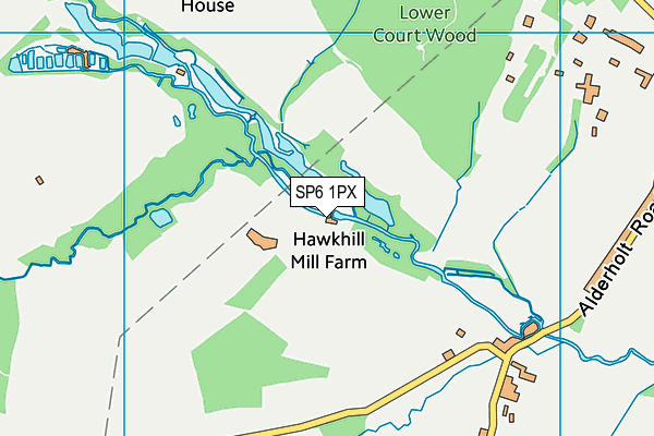 SP6 1PX map - OS VectorMap District (Ordnance Survey)
