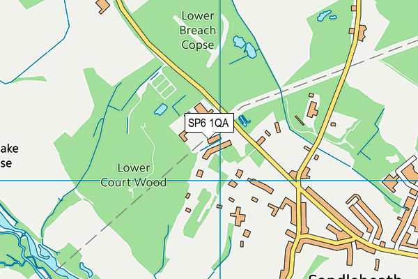SP6 1QA map - OS VectorMap District (Ordnance Survey) SP6 1QA map - OS VectorMap District (Ordnance Survey)