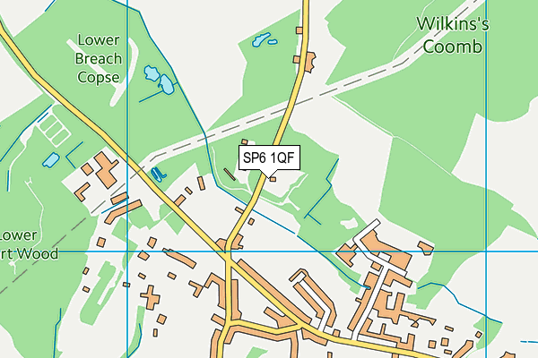 SP6 1QF map - OS VectorMap District (Ordnance Survey) SP6 1QF map - OS VectorMap District (Ordnance Survey)