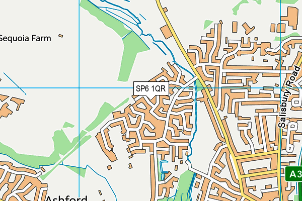 SP6 1QR map - OS VectorMap District (Ordnance Survey) SP6 1QR map - OS VectorMap District (Ordnance Survey)