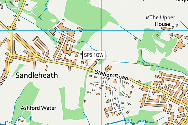 SP6 1QW map - OS VectorMap District (Ordnance Survey) SP6 1QW map - OS VectorMap District (Ordnance Survey)