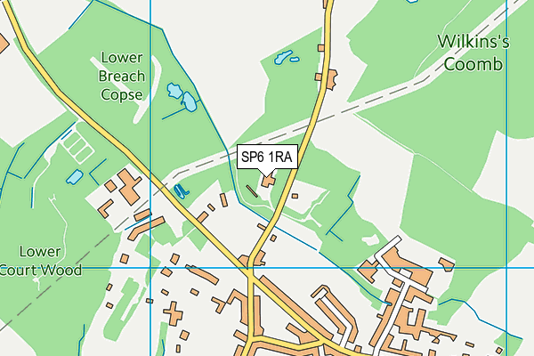 SP6 1RA map - OS VectorMap District (Ordnance Survey) SP6 1RA map - OS VectorMap District (Ordnance Survey)