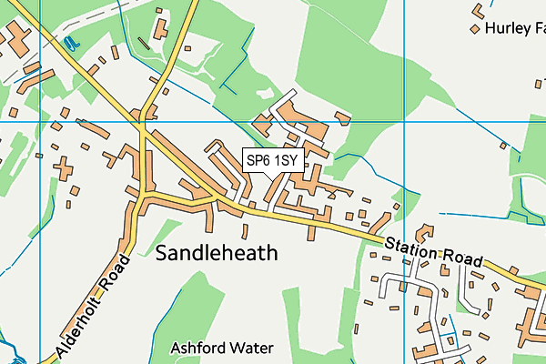 SP6 1SY map - OS VectorMap District (Ordnance Survey) SP6 1SY map - OS VectorMap District (Ordnance Survey)