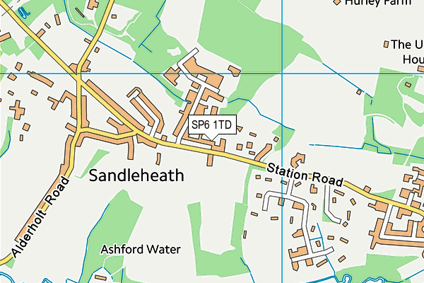 SP6 1TD map - OS VectorMap District (Ordnance Survey) SP6 1TD map - OS VectorMap District (Ordnance Survey)