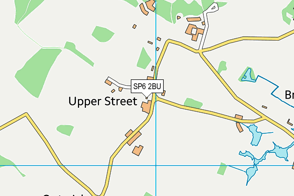 SP6 2BU map - OS VectorMap District (Ordnance Survey) SP6 2BU map - OS VectorMap District (Ordnance Survey)