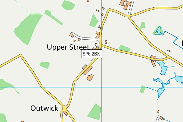 SP6 2BX map - OS VectorMap District (Ordnance Survey) SP6 2BX map - OS VectorMap District (Ordnance Survey)