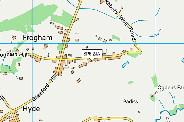 SP6 2JA map - OS VectorMap District (Ordnance Survey) SP6 2JA map - OS VectorMap District (Ordnance Survey)