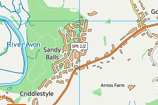 SP6 2JZ map - OS VectorMap District (Ordnance Survey) SP6 2JZ map - OS VectorMap District (Ordnance Survey)