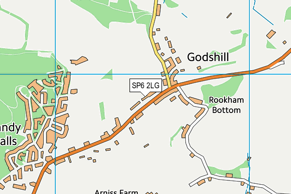 SP6 2LG map - OS VectorMap District (Ordnance Survey)
