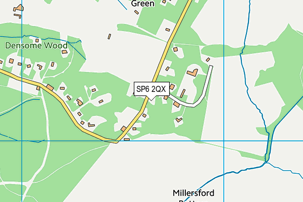 SP6 2QX map - OS VectorMap District (Ordnance Survey) SP6 2QX map - OS VectorMap District (Ordnance Survey)
