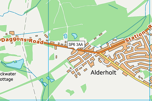 SP6 3AA map - OS VectorMap District (Ordnance Survey) SP6 3AA map - OS VectorMap District (Ordnance Survey)