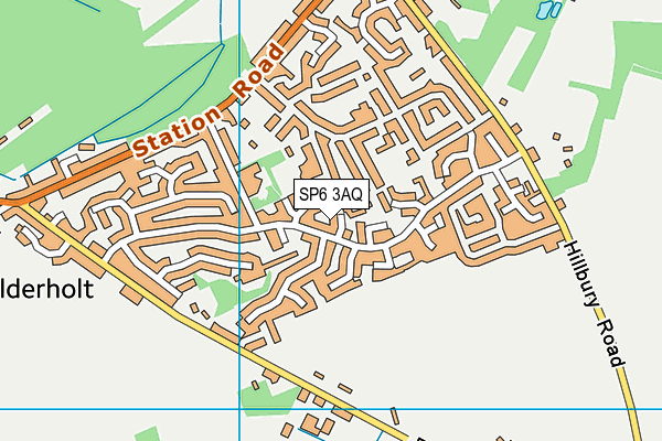 SP6 3AQ map - OS VectorMap District (Ordnance Survey) SP6 3AQ map - OS VectorMap District (Ordnance Survey)