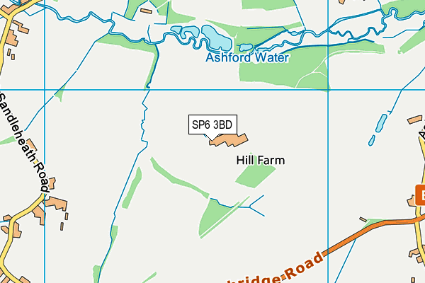 SP6 3BD map - OS VectorMap District (Ordnance Survey) SP6 3BD map - OS VectorMap District (Ordnance Survey)