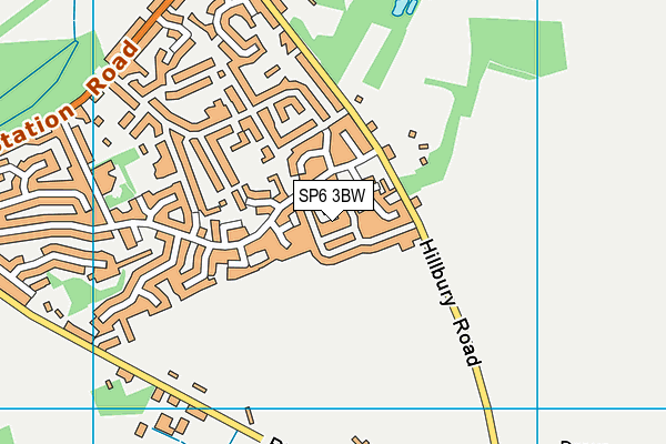 SP6 3BW map - OS VectorMap District (Ordnance Survey) SP6 3BW map - OS VectorMap District (Ordnance Survey)