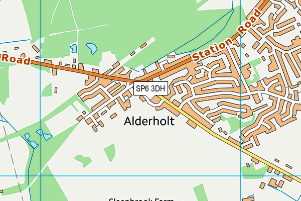 SP6 3DH map - OS VectorMap District (Ordnance Survey) SP6 3DH map - OS VectorMap District (Ordnance Survey)