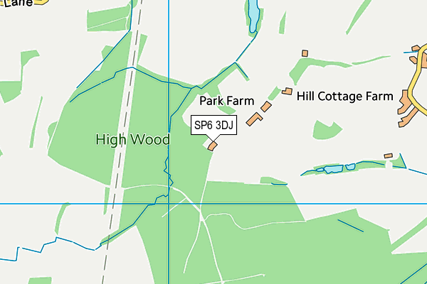 SP6 3DJ map - OS VectorMap District (Ordnance Survey)