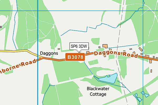 SP6 3DW map - OS VectorMap District (Ordnance Survey) SP6 3DW map - OS VectorMap District (Ordnance Survey)