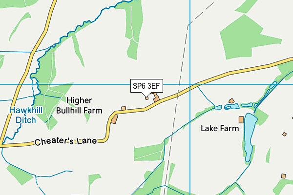 SP6 3EF map - OS VectorMap District (Ordnance Survey) SP6 3EF map - OS VectorMap District (Ordnance Survey)