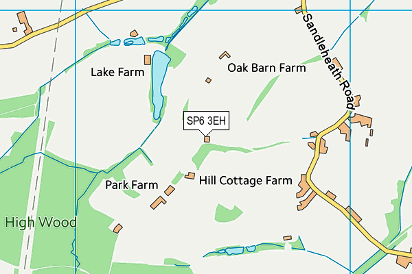 SP6 3EH map - OS VectorMap District (Ordnance Survey) SP6 3EH map - OS VectorMap District (Ordnance Survey)