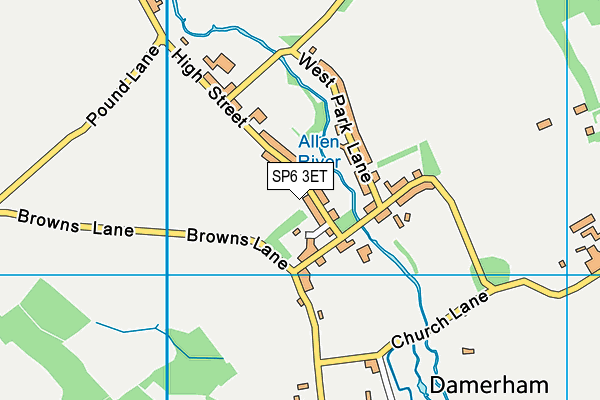 SP6 3ET map - OS VectorMap District (Ordnance Survey) SP6 3ET map - OS VectorMap District (Ordnance Survey)