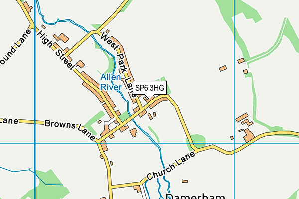 SP6 3HG map - OS VectorMap District (Ordnance Survey) SP6 3HG map - OS VectorMap District (Ordnance Survey)